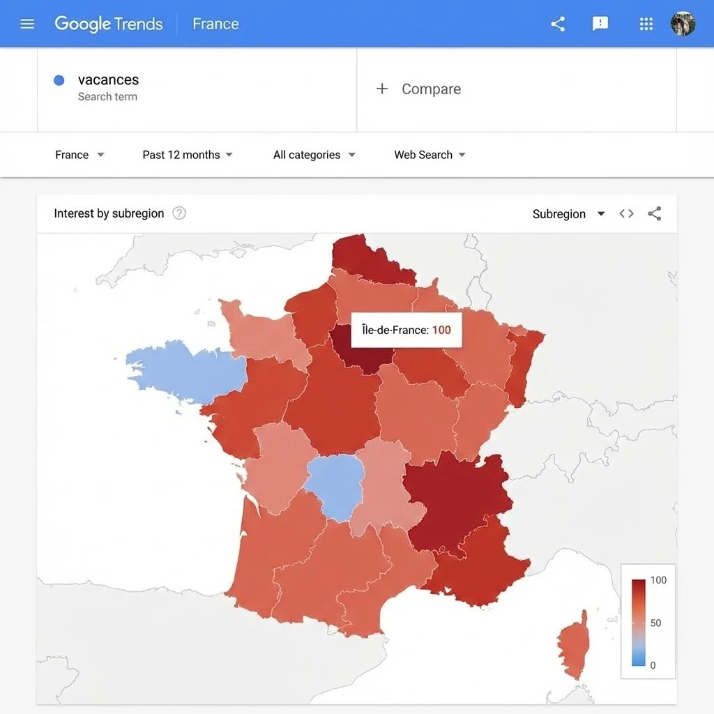 [Carte France Google Trends par région]